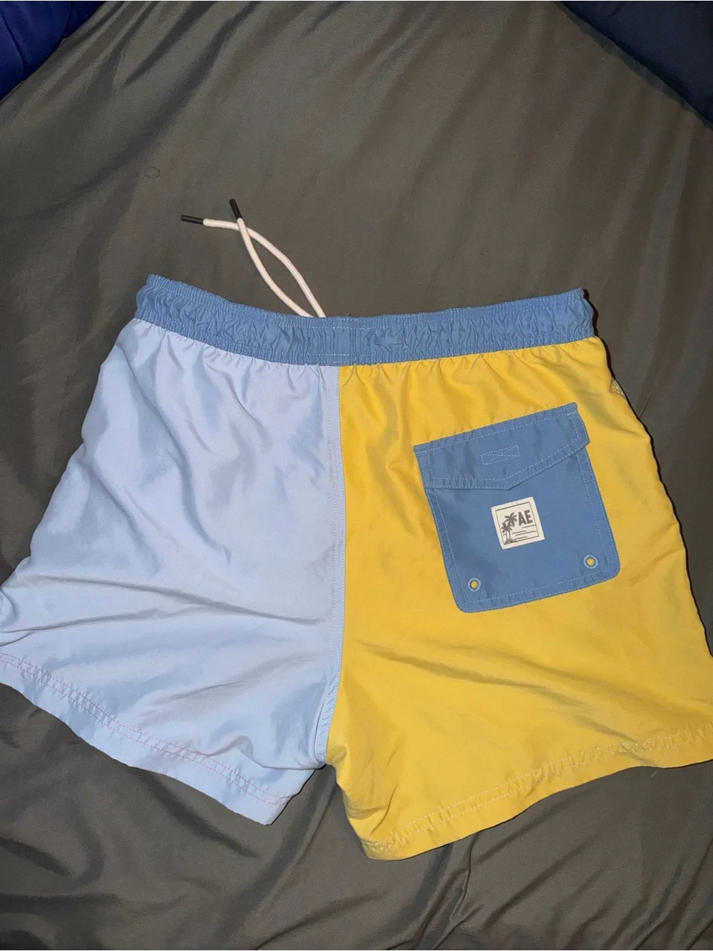 American Eagle Outfitters Colorblock Men's Swim Shorts - Blue/Red